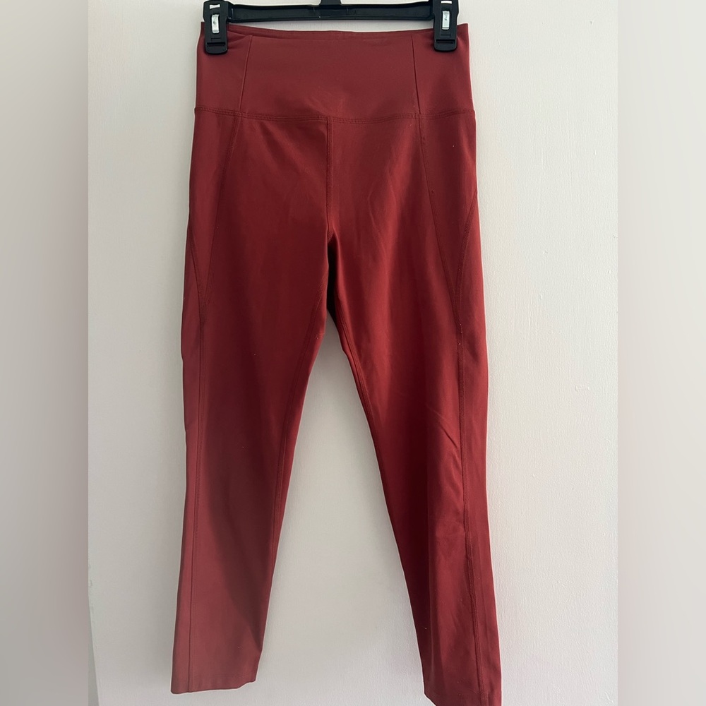 Girlfriend Collective High-Waisted Burgundy Leggings